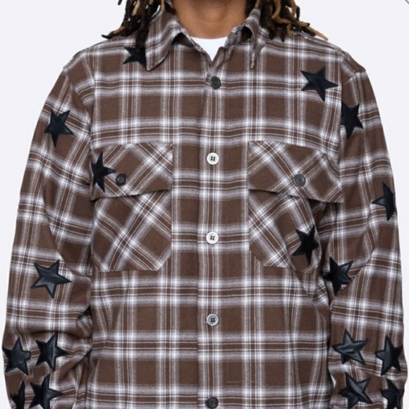 Brown Star Flannel Shirt - Picture 1 of 3